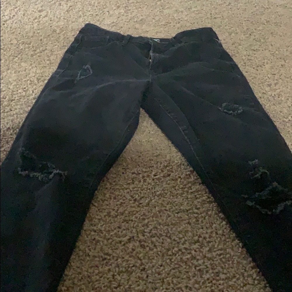 Old navy power straight high rise black jeans
